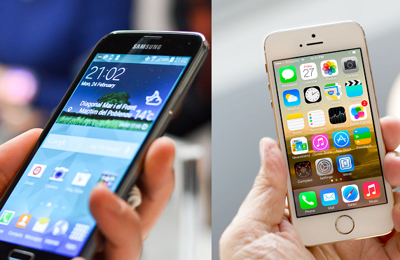 Samsung Galaxy S5 versus iPhone 5S